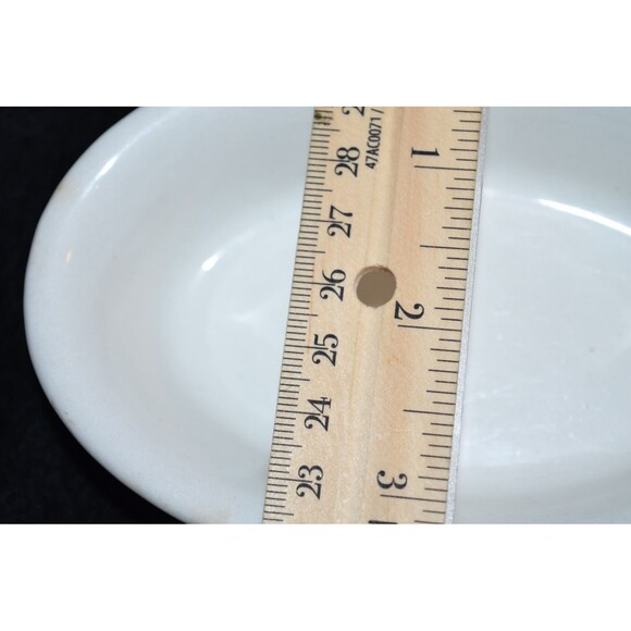 Vtg Homer Laughlin Oval Ironstone China Motel Soap Dish chunky - Picture 6 of 7